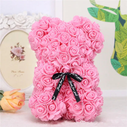 Forever Rose Bear – Handcrafted with Love